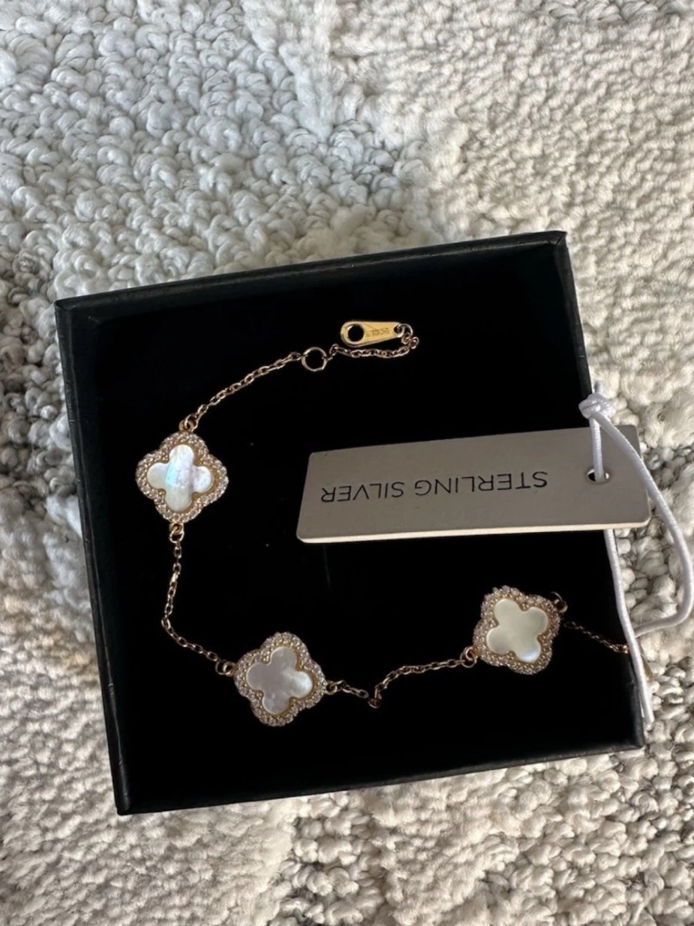 White Clover Bracelet Sterling Silver